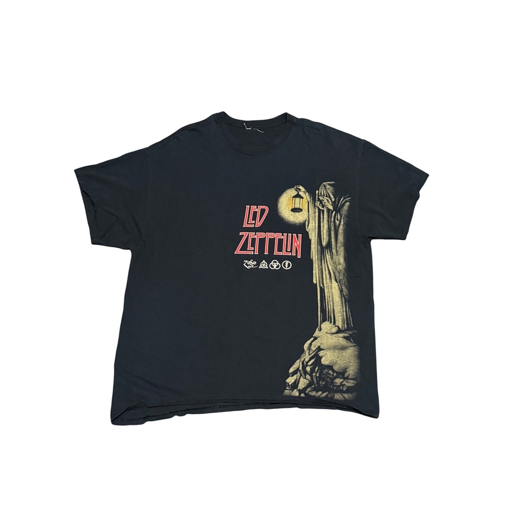 Led Zeppelin The Hermit Graphic T-Shirt Black Mens XL 2012 Mythgem Ltd Rock Tee